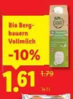 Lidl Bio Berg- bauern Vollmilch Angebot