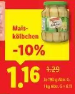 Lidl Mais kölbchen Angebot