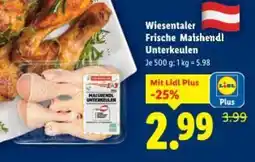 Lidl Wiesentaler Frische Maishendl Unterkeulen Angebot