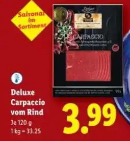 Lidl Deluxe Carpaccio vom Rind Angebot