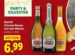 Lidl Martini Frizzante Rosato, Asti oder Mimosa Angebot