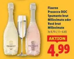Lidl Flaureo Prosecco DOC Spumante brut Millesimato oder Rosé brut Millesimato Angebot