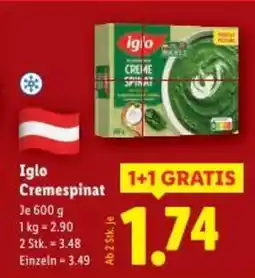 Lidl Iglo Cremespinat Angebot