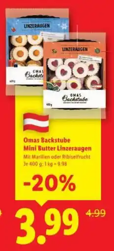 Lidl Omas Backstube Mini Butter Linzeraugen Angebot