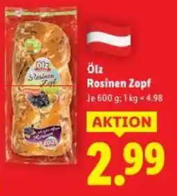 Lidl Olz Rosinen Zopf Angebot