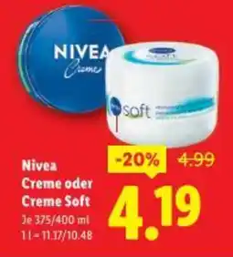 Lidl Nivea Creme oder Creme Soft Angebot