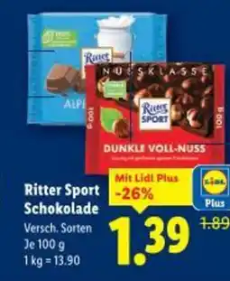 Lidl Ritter Sport Schokolade Angebot