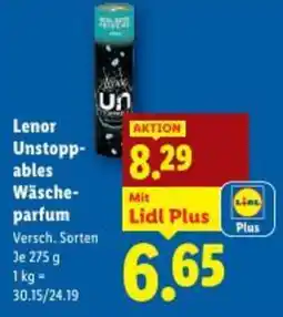 Lidl Lenor Unstopp ables Wäsche parfum Angebot