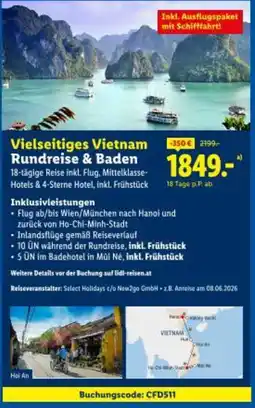 Lidl Vielseitiges Vietnam Rundreise & Baden Angebot