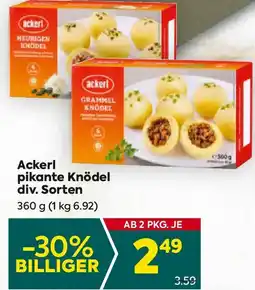 Billa Ackerl pikante Knödel Angebot