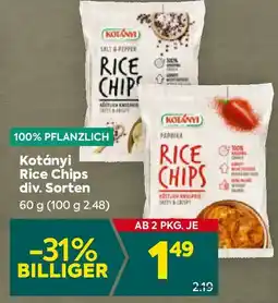 Billa Kotányi Rice Chips Angebot