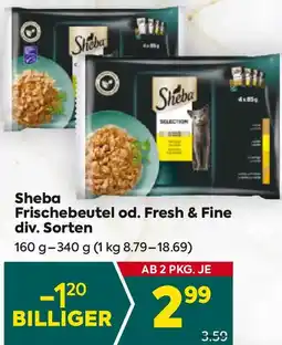 Billa Sheba Frischebeutel od. Fresh & Fine Angebot
