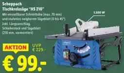 Lidl Scheppach Tischkreissäge HS 210 Angebot