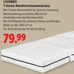 Lidl LIVARNO 7-Zonen-Komfortschaummatratze Angebot