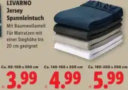 Lidl LIVARNO Jersey Spannleintuch Angebot