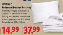 Lidl LIVARNO Feder und Daunen Bettzeug Angebot