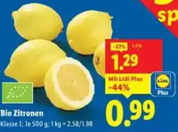 Lidl Bio Zitronen Angebot