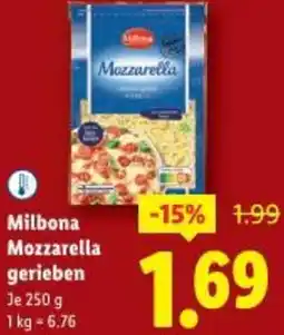 Lidl Milbona Mozzarella gerieben Angebot