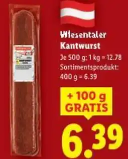 Lidl Wiesentaler Kantwurst Angebot
