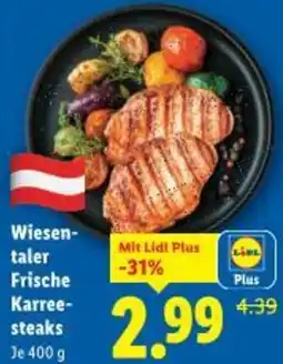 Lidl Wiesen- taler Frische Karree- steaks Angebot