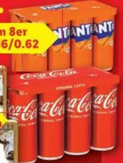 Lidl Coca-Cola Cola, Zero oder Fanta Angebot