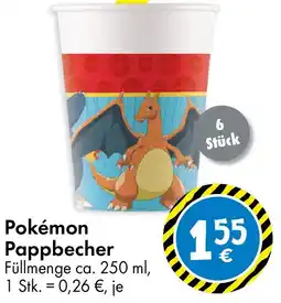 TEDi Pokémon Pappbecher Angebot