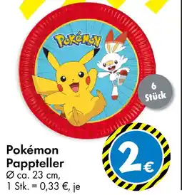 TEDi Pokémon Pappteller Angebot