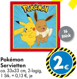 TEDi Pokémon Servietten Angebot