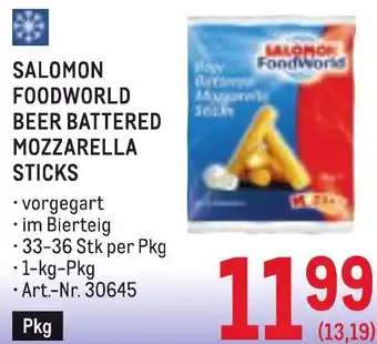 Salomon foodworld beer battered mozzarella sticks