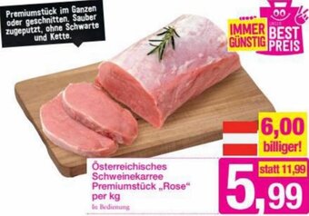 Sutterlüty Österreichisches Schweinekarree Premiumstück Rose Per Kg Angebot