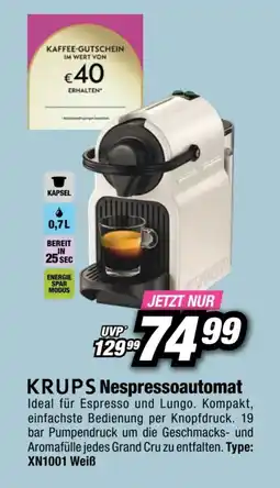 Red Zac Krups nespressoautomat Angebot
