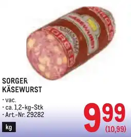 Metro Sorger käsewurst Angebot