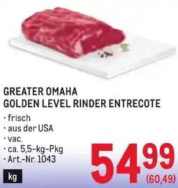 Metro Greater omaha golden level rinder entrecote Angebot