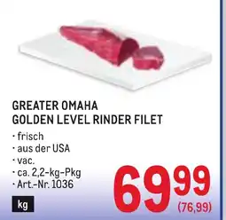 Metro Greater omaha golden level rinder filet Angebot