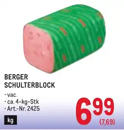 Metro Berger schulterblock Angebot