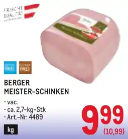 Metro Berger meister-schinken Angebot