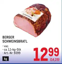 Metro Berger schweinsbratl Angebot