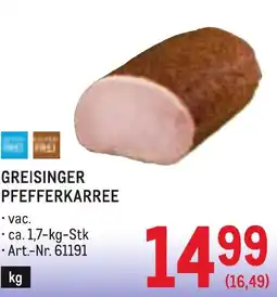 Metro Greisinger pfefferkarree Angebot