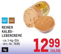 Metro Reiner kalbs- lebercreme Angebot