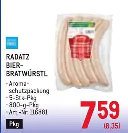 Metro Radatz bier- bratwürstl Angebot