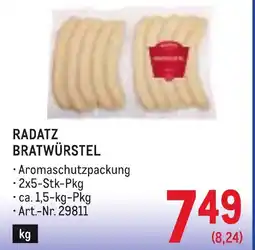 Metro Radatz bratwürstel Angebot