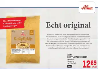 Metro Alma knöpflekäse gerieben Angebot