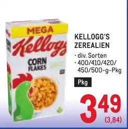 Metro Kellogg's zerealien Angebot