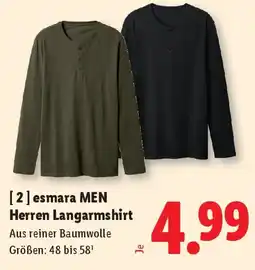 Lidl esmara MEN Herren Langarmshirt Angebot