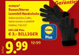 Lidl Damen/Herren Lammfell Handschuhe Angebot