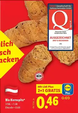 Lidl Bio Kornspitz Angebot