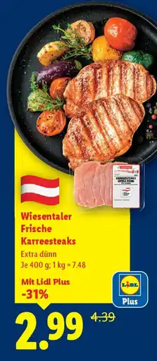 Lidl Wiesentaler Frische Karreesteaks Angebot