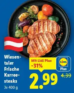 Lidl Wiesen- taler Frische Karree steaks Angebot