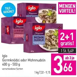 Sutterlüty Iglo Germknödel oder Mohnnudeln Angebot