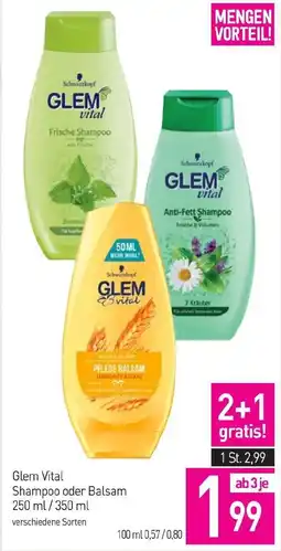 Sutterlüty Glem Vital Shampoo oder Balsam Angebot